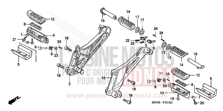 STUFE von CB1300 Super Bold'or ABS SCHWARZ (NH1) von 2002